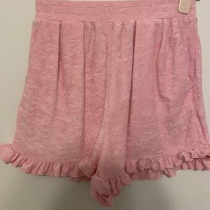 Revolve Pink Terry Shorts